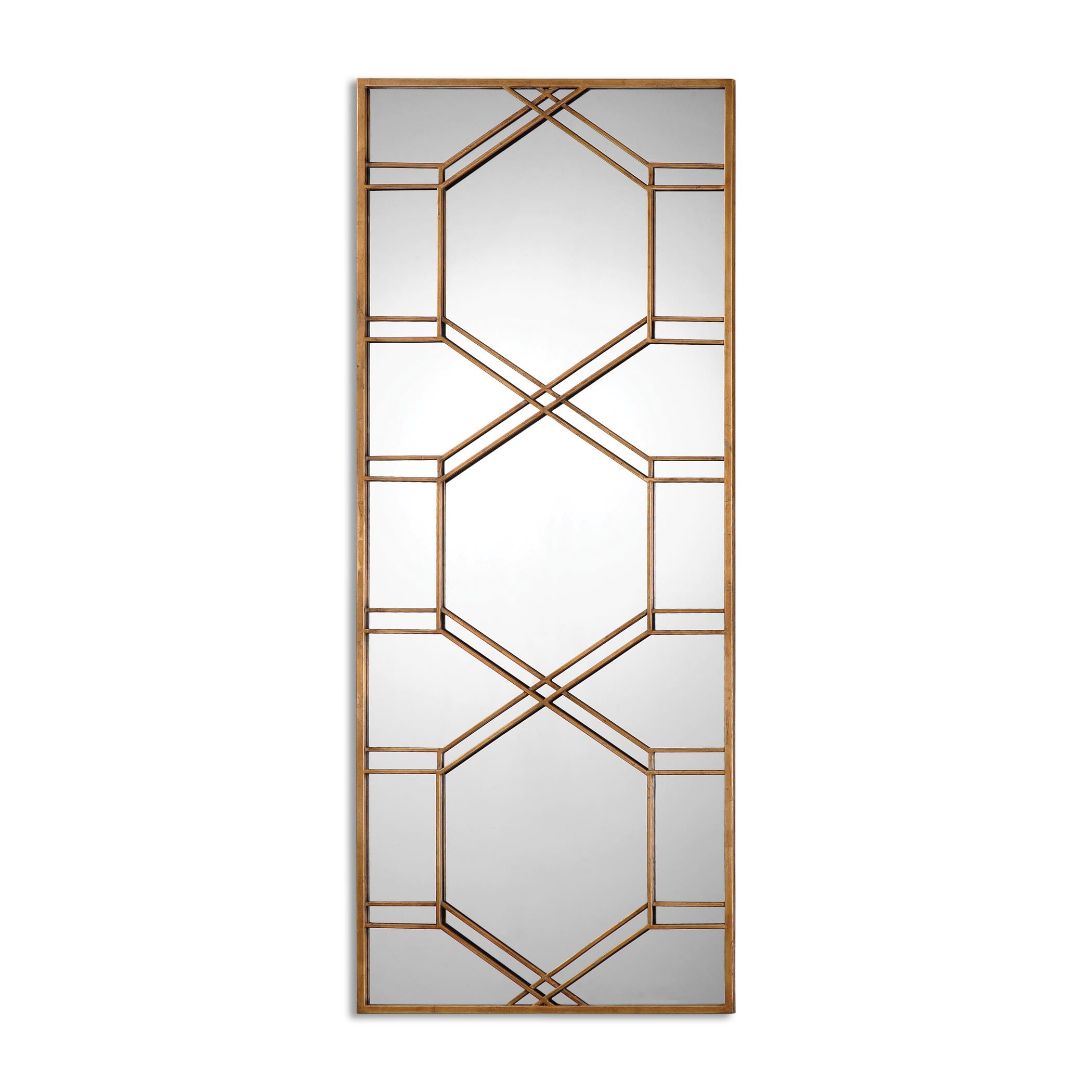 Uttermost Mirrors Kennis Gold Leaf Leaner Mirror Suburban Furniture